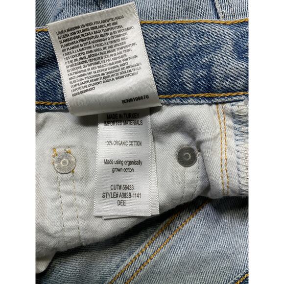 Agolde 'Parker' Blue Denim Jean Long Short Size 24 - Picture 5 of 5